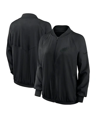 Nike Women's Black Philadelphia Eagles Raglan Full-Zip Jacket