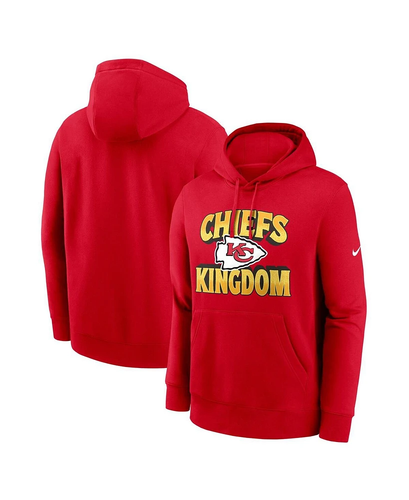 Nike Men's Red Kansas City Chiefs Hometown Fleece Pullover Hoodie