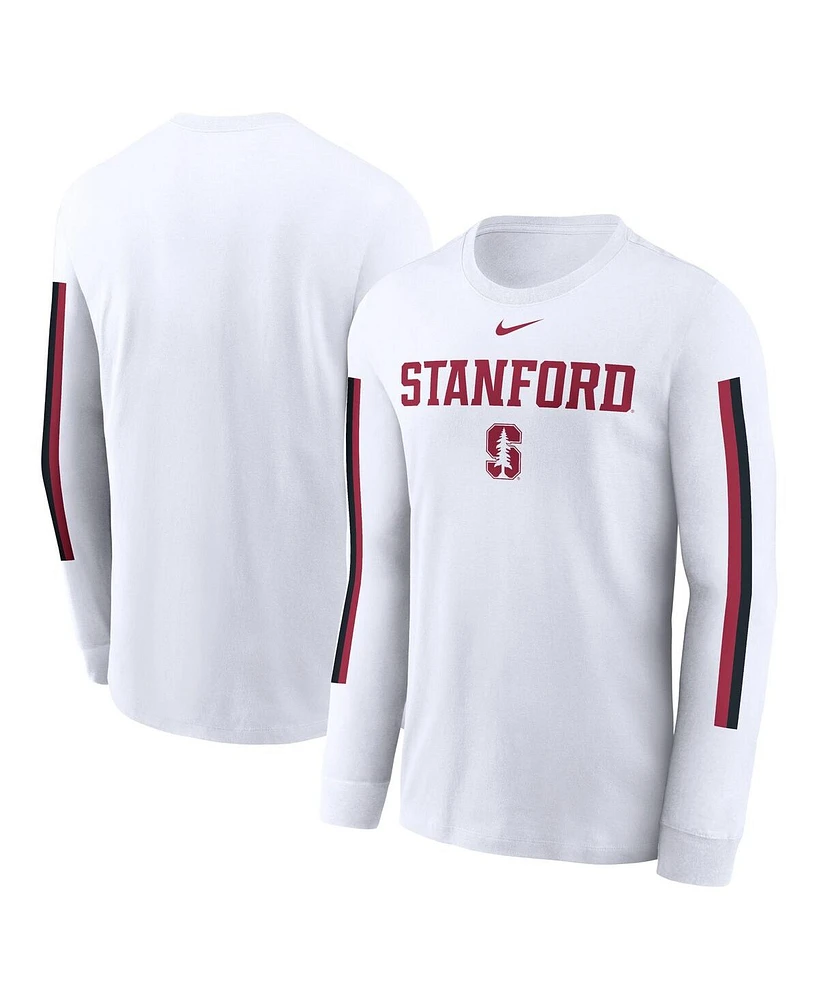 Nike Men's White Stanford Cardinal Local Spirit Slogan Long Sleeve T-Shirt