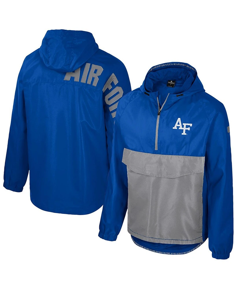 Colosseum Men's Royal Air Force Falcons Reloaded Anorak Half-Zip Jacket