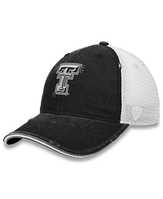 Top of the World Women's Black/White Texas Tech Red Raiders Radiant Trucker Snapback Hat