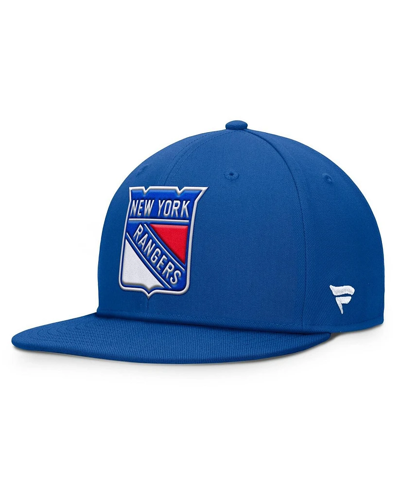 Fanatics Men's Royal New York Rangers Core Primary Logo Snapback Hat