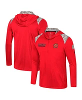 Colosseum Men's Red Maryland Terrapins Oht Military Appreciation Quarter-Zip Hoodie Jacket