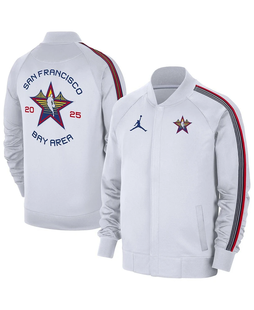 Jordan Men's White 2025 Nba All-Star Game Authentic On Court Full-Snap Jacket