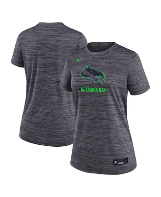 Nike Women's Charcoal Tampa Bay Rays Authentic Collection City Connect Velocity Performance T-Shirt