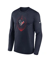 Nike Men's Navy Houston Texans Legend Icon Long Sleeve T-Shirt