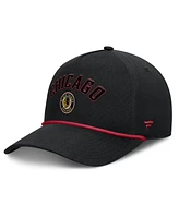 Fanatics Men's Black Chicago Blackhawks Decades Collection A-Frame Rope Adjustable Hat