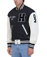 Hudson Men's Lightweight Satin Nylon Varsity Jacket