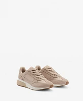 Mango Men's Leather Mixed Sneakers