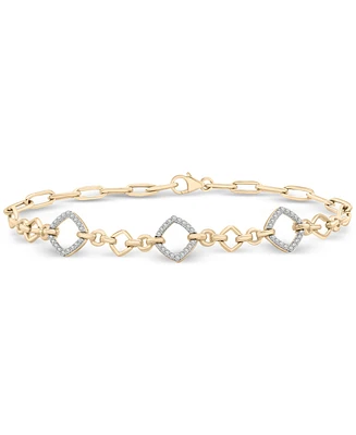 Wrapped in Love Diamond Rhombus Link Bracelet (1/4 ct. t.w.) in 14k Yellow Gold, Exclusively at Macy's