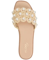 Aldo Women's Gizelle Pearl Embellished Flat Slide Sandals