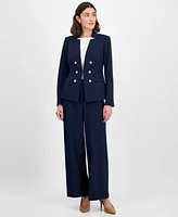 Tahari Asl Women's Notch-Neck Faux Double-Breasted Blazer