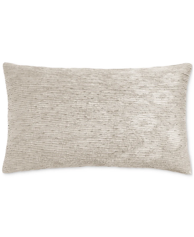 Hotel Collection Shadow Floral Micropleated Decorative Pillow, 14" x 22", Exclusively at Macy's