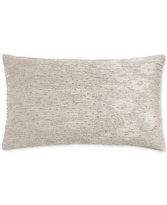 Hotel Collection Shadow Floral Micropleated Decorative Pillow, 14" x 22", Exclusively at Macy's