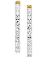 Forever Grown Diamonds Lab Grown Diamond Hoop Earrings (2 ct. t.w.) in Sterling Silver or 14K Gold-Plated Sterling Silver