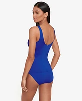 Lauren Ralph Beach Club Solid Ruffle Tankini Top