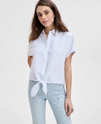 I.n.c. International Concepts Women's Tie-Front Blouse, Exclusively at Macy's