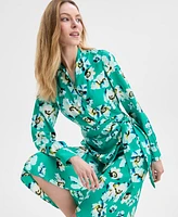 I.n.c. International Concepts Women's Floral-Print Wrap Dress, Exclusively at Macy's