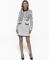 Karl Lagerfeld Paris Women's Colorblocked Mini Skirt