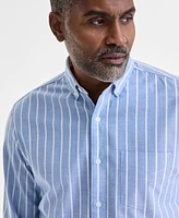 Club Room Men's Champ Stripe Oxford Long-Sleeve Shirt, Exclusively at Macy's
