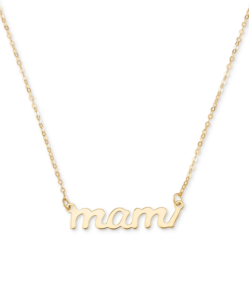 Mami Pendant Necklace in 10k Yellow Gold, 18"