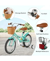 Kids Bike with Training Wheels and Dual Brake System Safe and Easy-to-Ride Bicycle for Young Riders