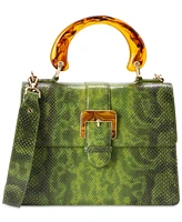 Brahmin Hallie Fern Cassatt Small Leather Satchel