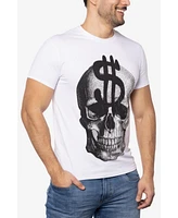 Men's Skull With $ Dollar Sign Rhinestone Graphic T-Shirts