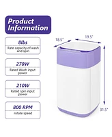 8lbs Portable Fully Automatic Washing Machine with Drain Pump