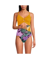 Lands' End Women's O-Ring Monokini One Piece Swimsuit