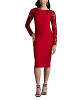 Tadashi Shoji Emille Embroidered Illusion Cocktail Dress