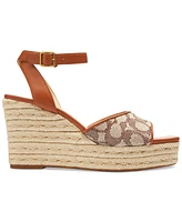 Coach Women's Signature Textile Jacquard Espadrille Sandals