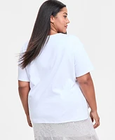 Bar Iii Trendy Plus Bikini-Graphic T-Shirt, Exclusively at Macy's