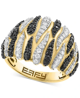 Effy Black & White Diamond Dome Statement Ring (3/4 ct. t.w.) in 14k Gold