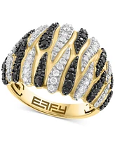 Effy Black & White Diamond Dome Statement Ring (3/4 ct. t.w.) in 14k Gold
