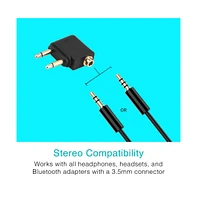 Mee audio Airplane Headphone Adapter for in-Flight Entertainment Systems