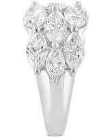 Effy Lab Grown Diamond Horizontal Cluster Ring (4 1/2 ct. t.w.) in 14K White Gold