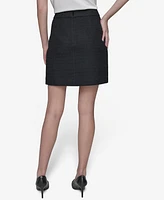 Karl Lagerfeld Paris Women's Tweed A-Line Mini Skirt