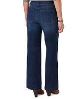 Democracy Women's "Ab" Solution High-Rise Wide-Leg Jeans