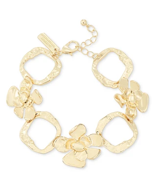 I.n.c. International Concepts Gold-Tone Flower Statement Flex Bracelet, Exclusively at Macy's