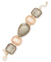 I.n.c. International Concepts Gold-Tone Mixed Stone Statement Flex Bracelet, Exclusively at Macy's