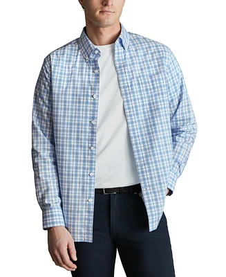 Charles Tyrwhitt Men's Slim Fit Long Sleeve Tattersall Button-Down Shirt