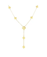 The Lovery Gold Clover Station Lariat Necklace 14K Gold