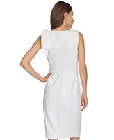 Calvin Klein Women's Bow-Trim Shoulder Sheath Dress