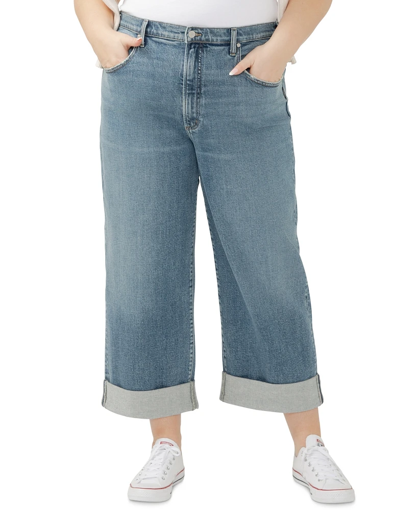 Silver Jeans Co. Plus Be Easy High-Rise Wide-Leg
