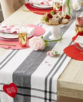 Design Imports Heart Xoxo Plaid Table Runner, 14" x 72"