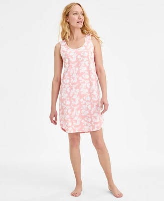 Charter Club Women's Printed Jersey Tank Sleepshirt, Exclusively at Macy's