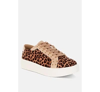 Flippin Studded Leopard Print Chunky Sneakers