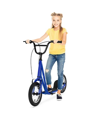 Height Adjustable Kid Kick Scooter with 12 Inch Air Filled Wheel