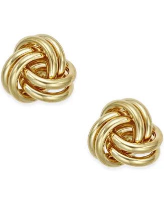 Love Knot Stud Earrings in 10k Gold